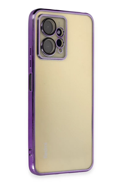 Xiaomi Redmi Note 12 4G Kılıf Lensli Silikon - Mor
