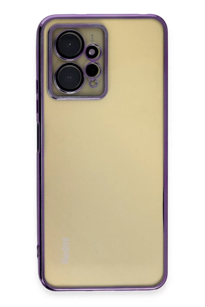 Xiaomi Redmi Note 12 4G Kılıf Lensli Silikon - Mor