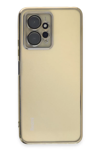 Xiaomi Redmi Note 12 4G Kılıf Lensli Silikon - Gold