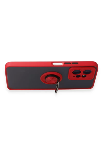 Xiaomi Redmi Note 12 4G Kılıf Montreal Yüzüklü Silikon Kapak - Kırmızı