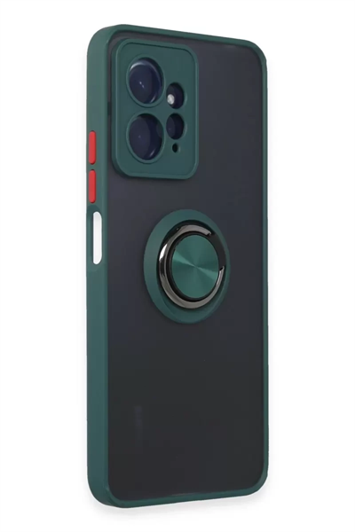 Xiaomi Redmi Note 12 4G Kılıf Montreal Yüzüklü Silikon Kapak - Yeşil