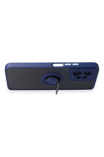 Xiaomi Redmi Note 12 4G Kılıf Montreal Yüzüklü Silikon Kapak - Lacivert