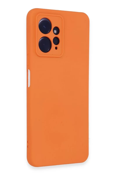 Xiaomi Redmi Note 12 4G Kılıf Nano içi Kadife Silikon - Turuncu