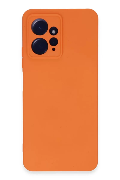 Xiaomi Redmi Note 12 4G Kılıf Nano içi Kadife Silikon - Turuncu