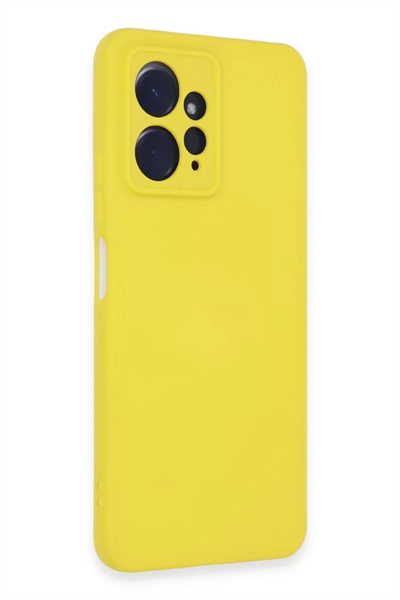 Xiaomi Redmi Note 12 4G Kılıf Nano içi Kadife Silikon - Sarı