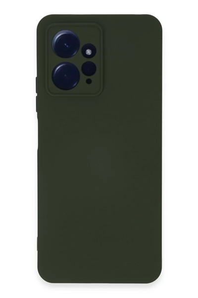Xiaomi Redmi Note 12 4G Kılıf Nano içi Kadife Silikon - Koyu Yeşil