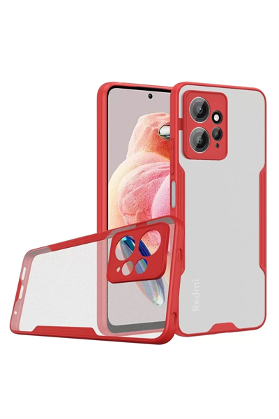 Xiaomi Redmi Note 12 4G Kılıf Platin Silikon - Kırmızı