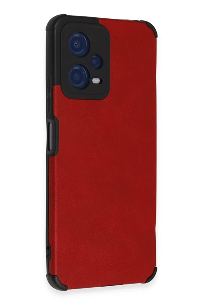 Xiaomi Redmi Note 12 5G Kılıf Loop Deri Silikon - Kırmızı