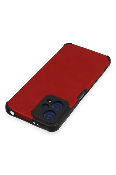 Xiaomi Redmi Note 12 5G Kılıf Loop Deri Silikon - Kırmızı