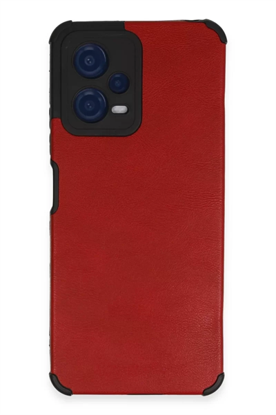Xiaomi Redmi Note 12 5G Kılıf Loop Deri Silikon - Kırmızı