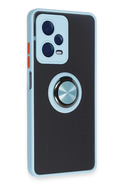 Xiaomi Redmi Note 12 5G Kılıf Montreal Yüzüklü Silikon Kapak - Buz Mavi