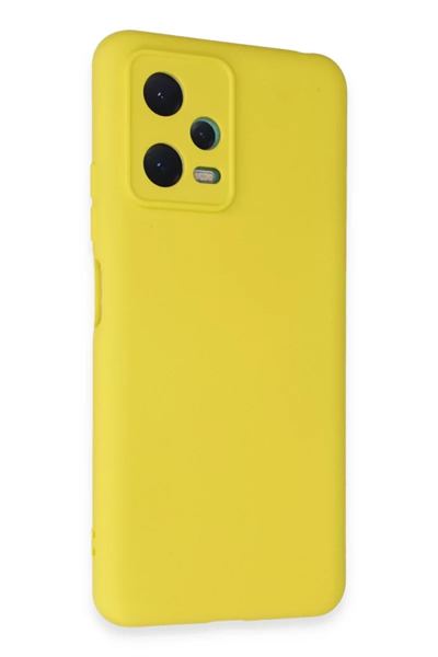 Xiaomi Redmi Note 12 5G Kılıf Nano içi Kadife Silikon - Sarı