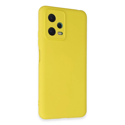 Xiaomi Redmi Note 12 5G Kılıf Nano içi Kadife Silikon - Sarı