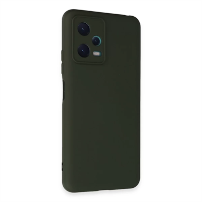 Xiaomi Redmi Note 12 5G Kılıf Nano içi Kadife Silikon - Koyu Yeşil