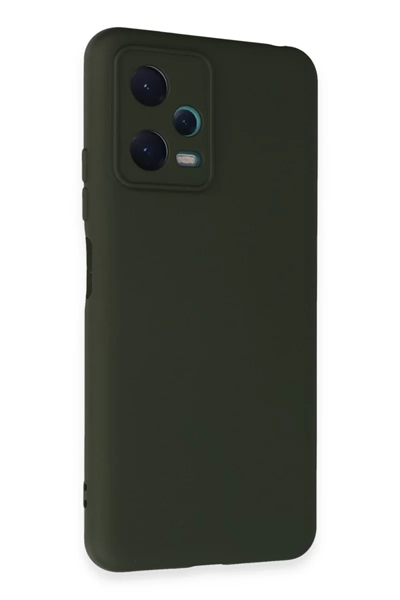 Xiaomi Redmi Note 12 5G Kılıf Nano içi Kadife Silikon - Koyu Yeşil