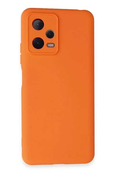 Xiaomi Redmi Note 12 5G Kılıf Nano içi Kadife Silikon - Turuncu