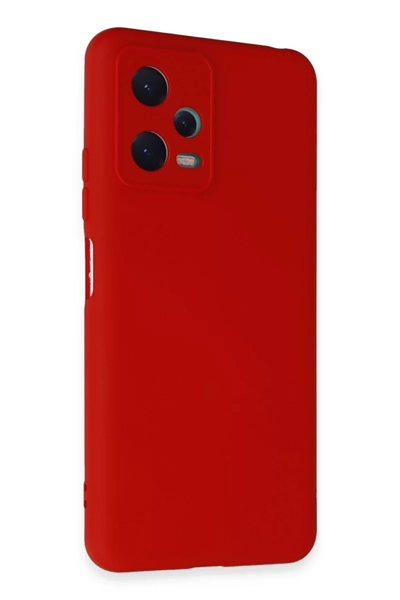 Xiaomi Redmi Note 12 5G Kılıf Nano içi Kadife Silikon - Kırmızı