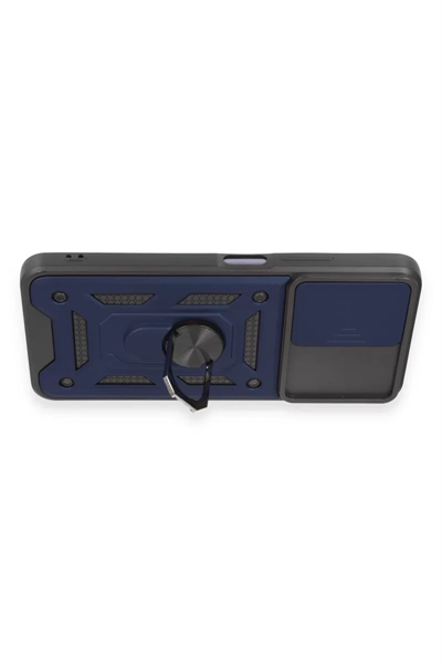 Xiaomi Redmi Note 12 5G Kılıf Pars Lens Yüzüklü Silikon - Lacivert