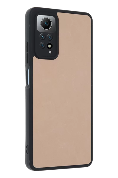Xiaomi Redmi Note 12 Pro 4G Kılıf Aras Deri Kapak - Pudra