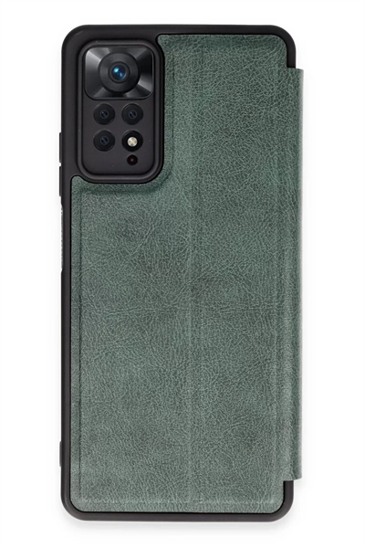 Xiaomi Redmi Note 12 Pro 4G Kılıf Flip Cover - Koyu Yeşil