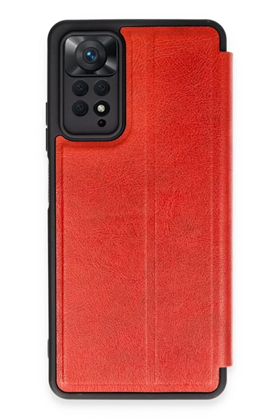 Xiaomi Redmi Note 12 Pro 4G Kılıf Flip Cover - Kırmızı