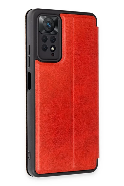 Xiaomi Redmi Note 12 Pro 4G Kılıf Flip Cover - Kırmızı