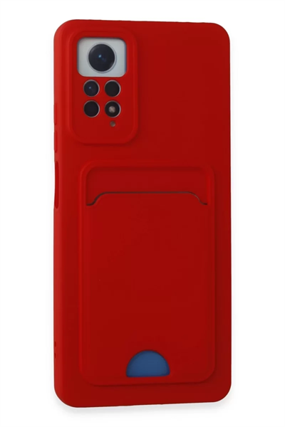 Xiaomi Redmi Note 12 Pro 4G Kılıf Kelvin Kartvizitli Silikon - Kırmızı