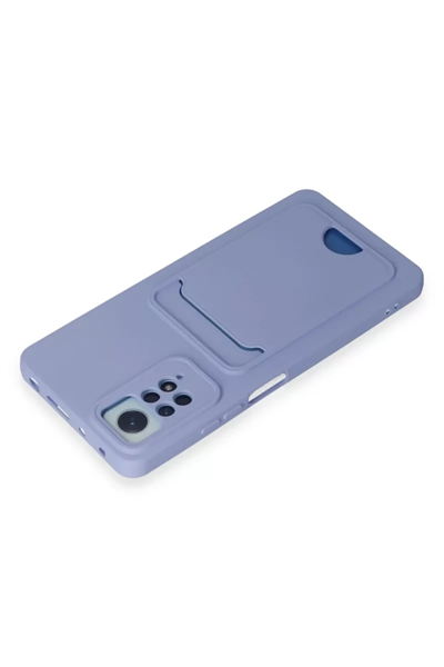 Xiaomi Redmi Note 12 Pro 4G Kılıf Kelvin Kartvizitli Silikon - Lila