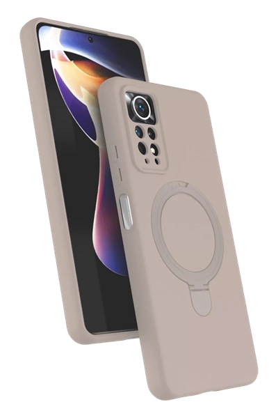 Xiaomi Redmi Note 12 Pro 4G Regal Magsafe Standlı Kapak - Çöl Titanyum