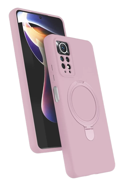 Xiaomi Redmi Note 12 Pro 4G Regal Magsafe Standlı Kapak - Açık Pembe