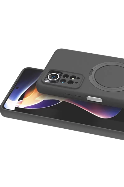 Xiaomi Redmi Note 12 Pro 4G Regal Magsafe Standlı Kapak - Titan Gri