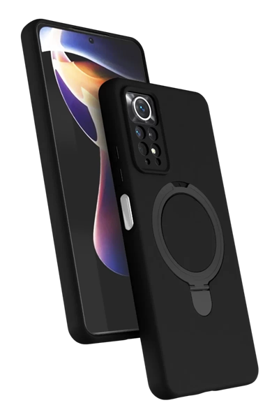 Xiaomi Redmi Note 12 Pro 4G Regal Magsafe Standlı Kapak - Siyah