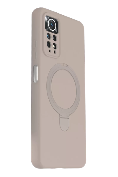 Xiaomi Redmi Note 12 Pro 4G Regal Magsafe Standlı Kapak - Çöl Titanyum