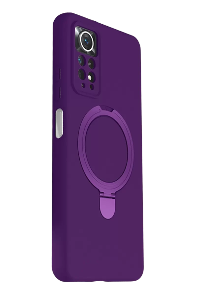 Xiaomi Redmi Note 12 Pro 4G Regal Magsafe Standlı Kapak - Derin Mor
