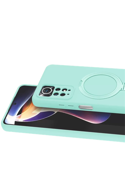 Xiaomi Redmi Note 12 Pro 4G Regal Magsafe Standlı Kapak - Su Yeşili