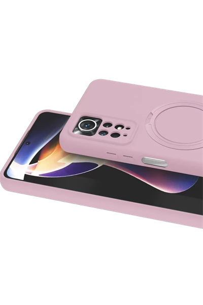Xiaomi Redmi Note 12 Pro 4G Regal Magsafe Standlı Kapak - Açık Pembe