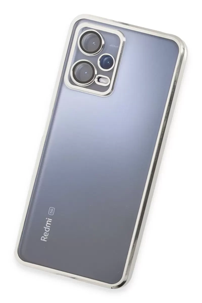 Xiaomi Redmi Note 12 Pro 5G Kılıf Lensli Silikon - Gümüş