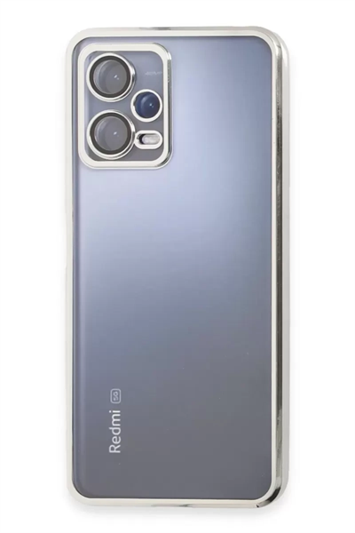 Xiaomi Redmi Note 12 Pro 5G Kılıf Lensli Silikon - Gümüş