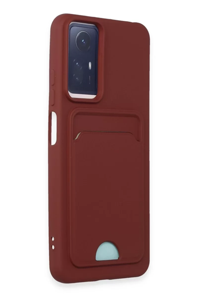 Xiaomi Redmi Note 12S Kılıf Kelvin Kartvizitli Silikon - Bordo