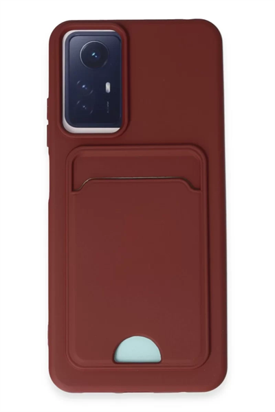 Xiaomi Redmi Note 12S Kılıf Kelvin Kartvizitli Silikon - Bordo