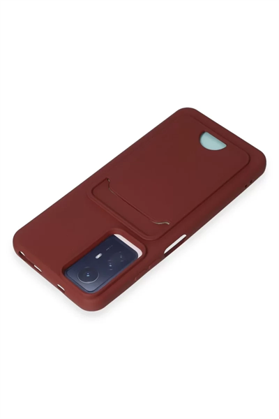 Xiaomi Redmi Note 12S Kılıf Kelvin Kartvizitli Silikon - Bordo