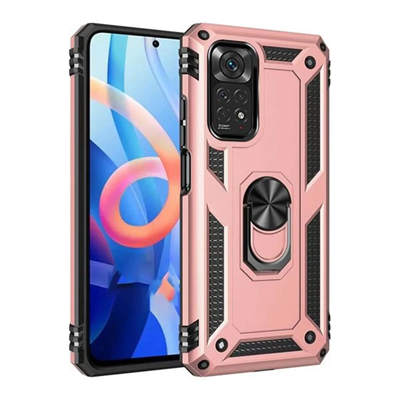 Xiaomi Redmi Note 12S Kılıf Sofya Yüzüklü Silikon Kapak - Rose