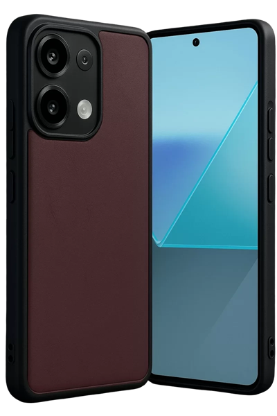 Xiaomi Redmi Note 13 4G Kılıf Aras Deri Kapak - Bordo