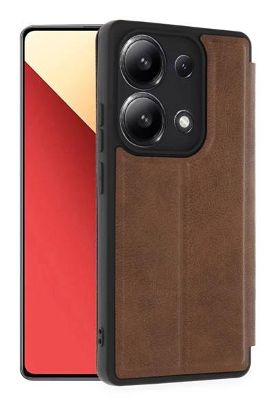 Xiaomi Redmi Note 13 4G Kılıf Flip Cover - Taba