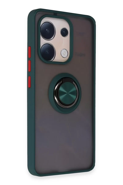 Xiaomi Redmi Note 13 4G Kılıf Montreal Yüzüklü Silikon Kapak - Yeşil