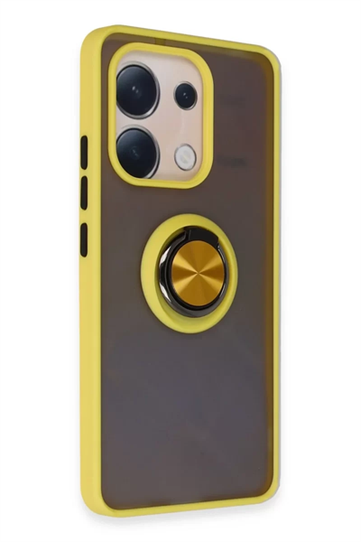 Xiaomi Redmi Note 13 4G Kılıf Montreal Yüzüklü Silikon Kapak - Sarı