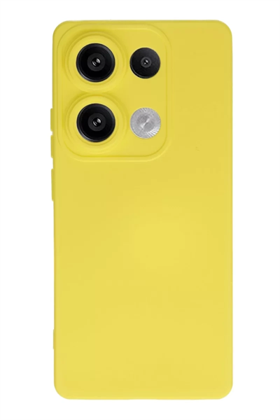 Xiaomi Redmi Note 13 4G Kılıf Nano içi Kadife Silikon - Sarı