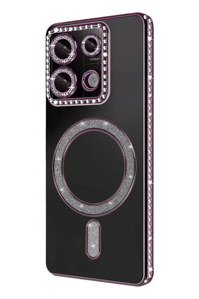 Xiaomi Redmi Note 13 Pro 4G Joke Simli Magneticsafe Kılıf - Pembe