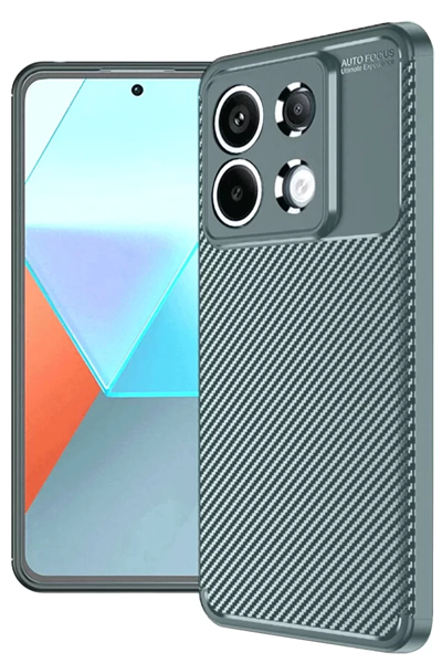 Xiaomi Redmi Note 13 Pro 4G Kılıf Auto Focus Karbon Kapak - Gri
