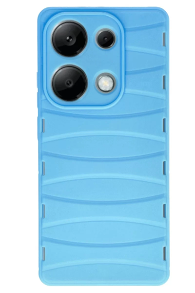Xiaomi Redmi Note 13 Pro 4G Kılıf Bibercas Silikon Kapak - Mavi